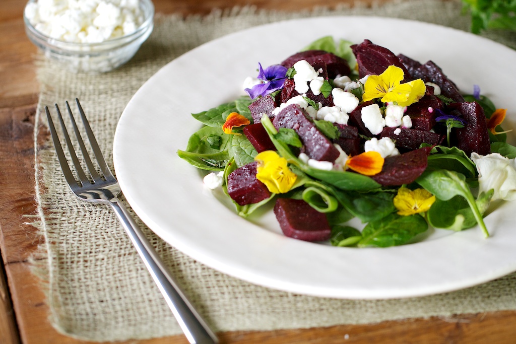 Beet-Salad-Edible-Flowers-Dr-Josh-Axe
